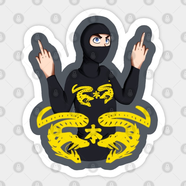 Ninja Brian Sticker by ASinglePetal